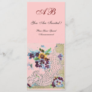 ROMANTİCA Blue Pink Floral Wedding Programme