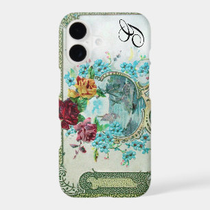ROMANTICA FLORAL MONOGRAM ROSES AND FLYING BIRD