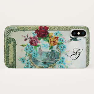 ROMANTICA FLORAL MONOGRAM ROSES AND FLYING BIRD Case-Mate iPhone CASE