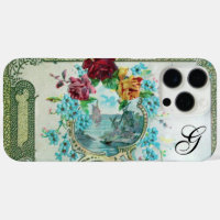 ROMANTICA FLORAL MONOGRAM ROSES AND FLYING BIRD