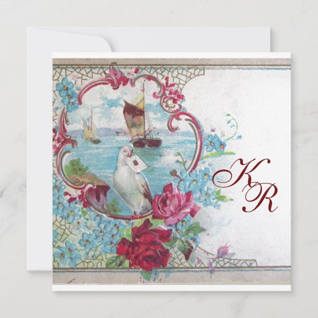 ROMANTİCA  MONOGRAM ,ice metallic paper Announcement (Front)