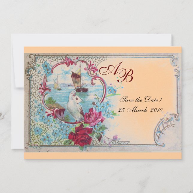 ROMANTICA  MONOGRAM INVITATION (Front)