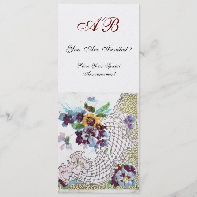 ROMANTİCA Pink Blue White Floral Wedding Programme (Front)