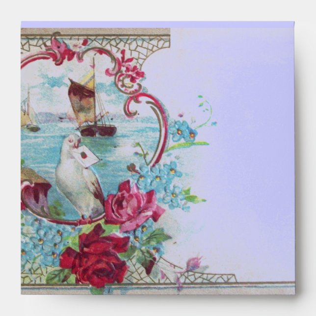 ROMANTICA  pink red blue white Envelope (Front)
