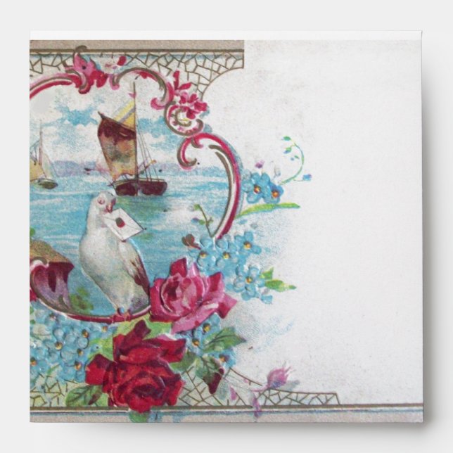 ROMANTICA  pink red blue white Envelopes (Front)