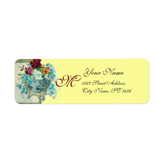 ROMANTICA YELLOW BLUE FLORAL BEACH WEDDING (Front)