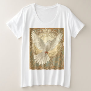Romantically Nostalgic Peace Dove  Plus Size T-Shirt