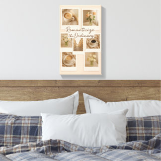 Romanticise the Ordinary – Aesthetic Polaroid Wall Canvas Print
