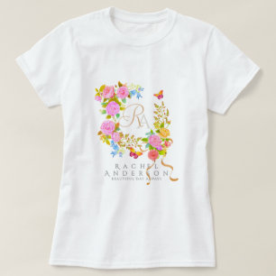 Romantics Blooming Garden Monogram White T-Shirt