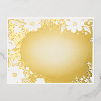 RomanticTheme Foil Holiday Postcard