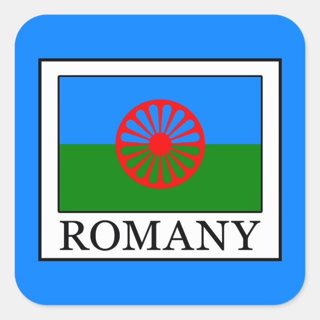 Romany Square Sticker (Front)