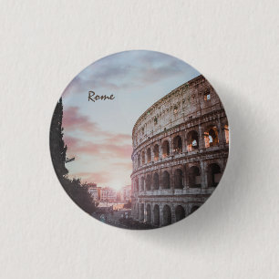 Rome Ancient Architecture sunset cityscape 3 Cm Round Badge