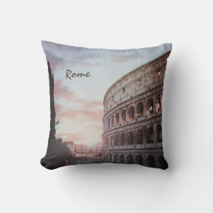 Rome Ancient Architecture sunset cityscape Cushion