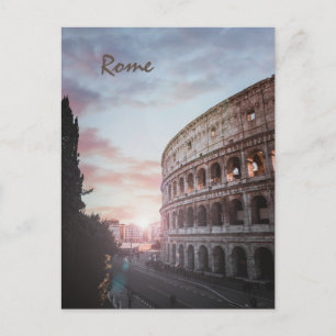 Rome Ancient Architecture sunset cityscape Holiday Postcard