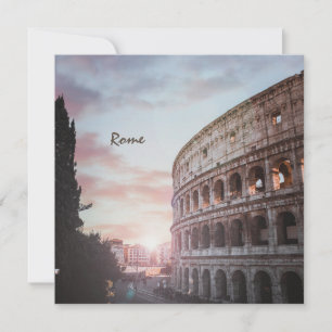 Rome Ancient Architecture sunset cityscape Invitation