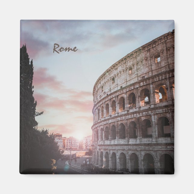 Rome Ancient Architecture sunset cityscape Magnet (Front)