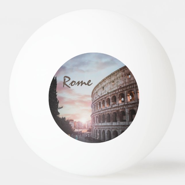 Rome Ancient Architecture sunset cityscape Ping Pong Ball (Front)