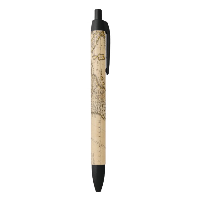 Rome and Eastern Hemisphere Black Ink Pen (Bottom (Vertical))
