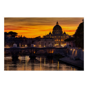 Rome at Sunset Poster