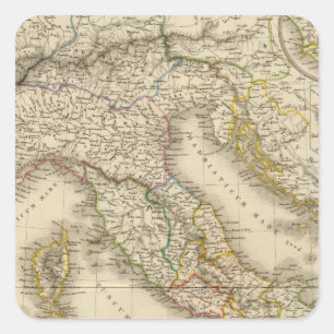 Rome Atlas Map Square Sticker
