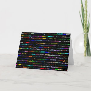Rome Black Greeting Card H