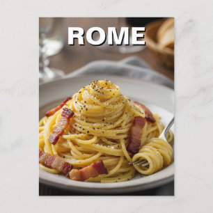 Rome Carbonara Italy Travel Postcard