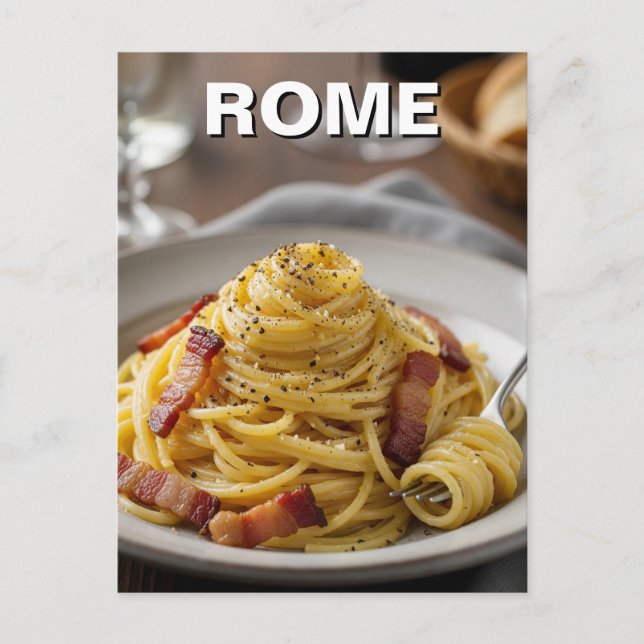 Rome Carbonara Italy Travel Postcard (Front)