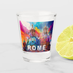 Rome Cathedrals Abstract Art Shot Glass