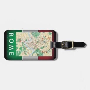 Rome City Map Luggage Tag