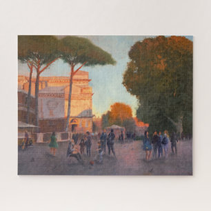 Rome CityScape Impressionist Painting Challenging Jigsaw Puzzle