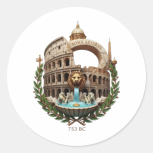 ROME CLASSIC ROUND STICKER