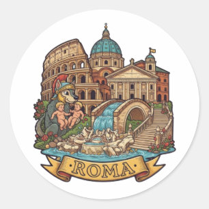 ROME CLASSIC ROUND STICKER