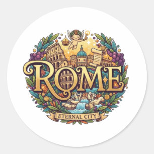 ROME CLASSIC ROUND STICKER