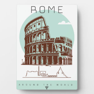 Rome coliseum Plaque