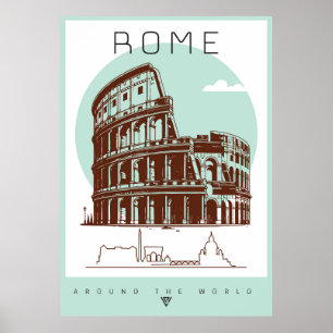 Rome coliseum poster
