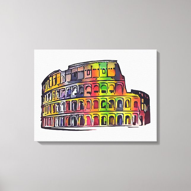 Rome Colosseum Canvas Print (Front)