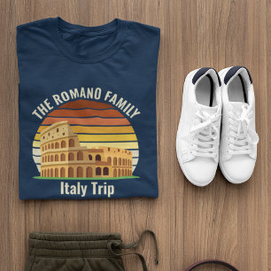 Rome Colosseum Custom Family Italy Trip Sunset T-Shirt