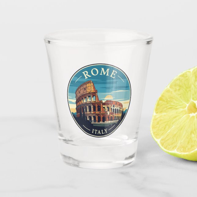 Rome Colosseum Italy Shot Glass (Front)
