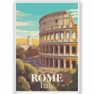 Rome Colosseum Italy Travel Illustration