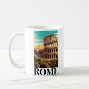 Rome Colosseum Italy Travel Illustration Coffee Mug