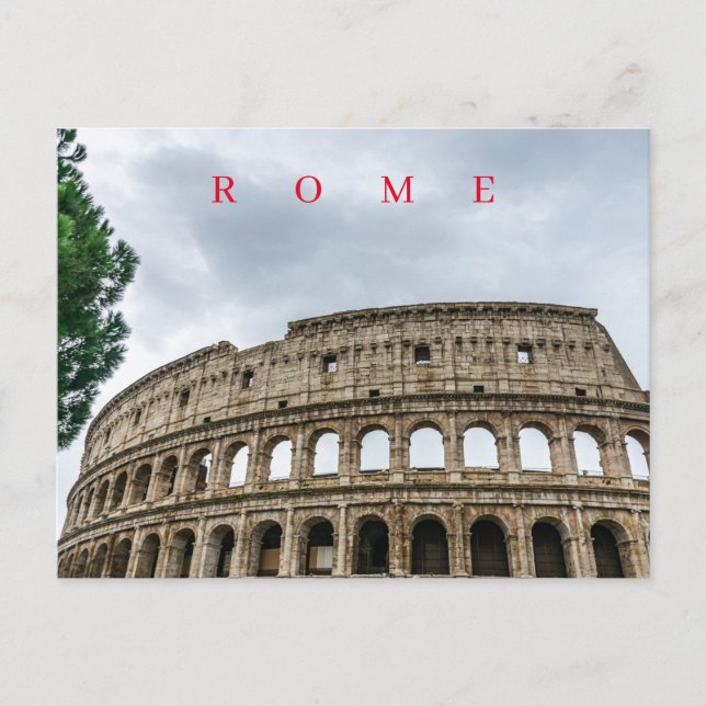 Rome Colosseum partial view postcard (Front)