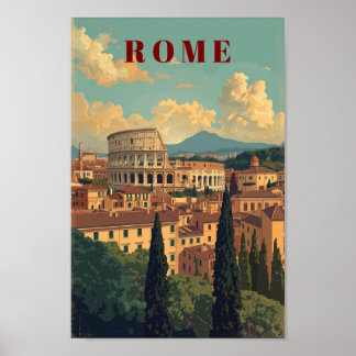 Rome Colosseum Poster Wall Art