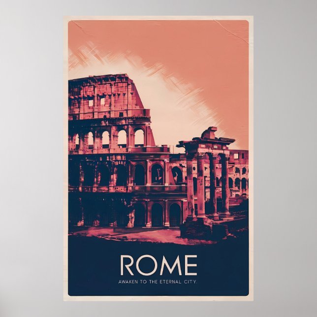 Rome – Colosseum & Ruins Poster (Front)