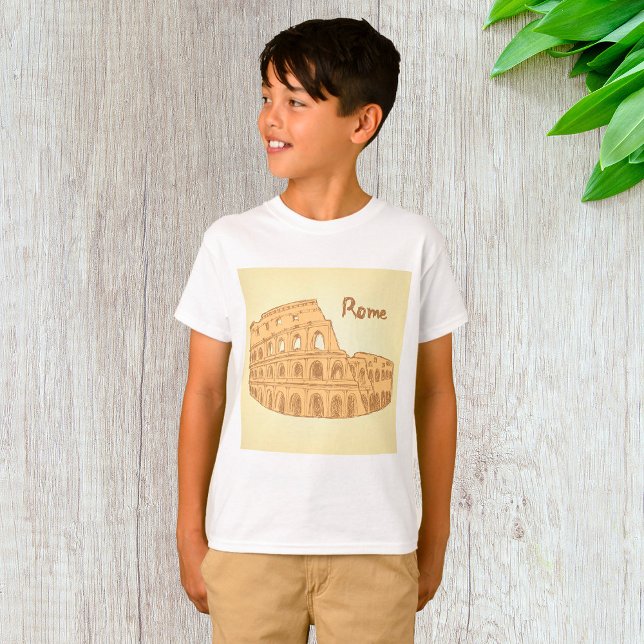 Rome Colosseum Sketch Boys T-Shirt (Creator Uploaded)