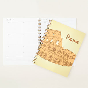 Rome Colosseum Sketch Spiral Planner