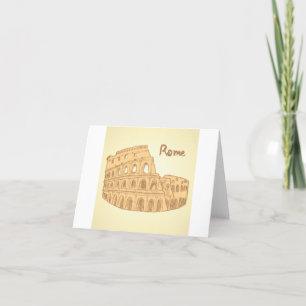 Rome Colosseum Sketch Thank You Card