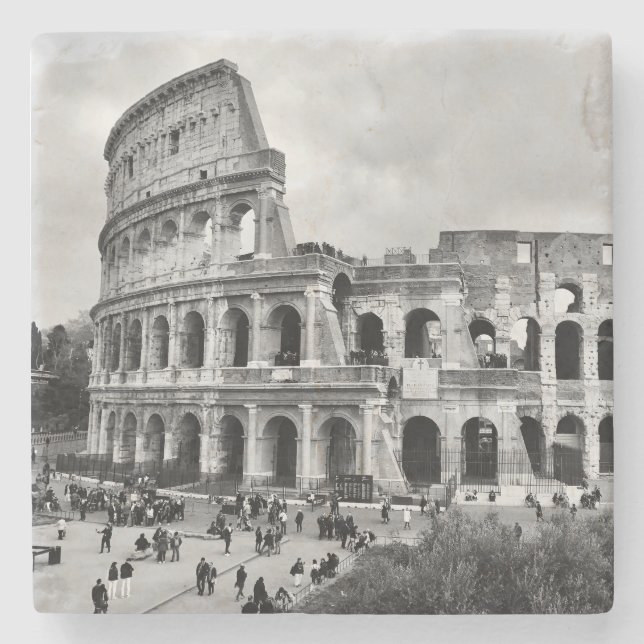 Rome Colosseum Stone Coaster Table Mat (Front)