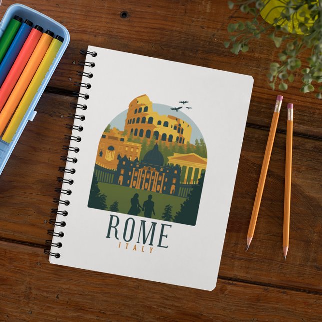 Rome Colosseum Vintage Notebook (Classic vintage rome italy colosseum notebook)