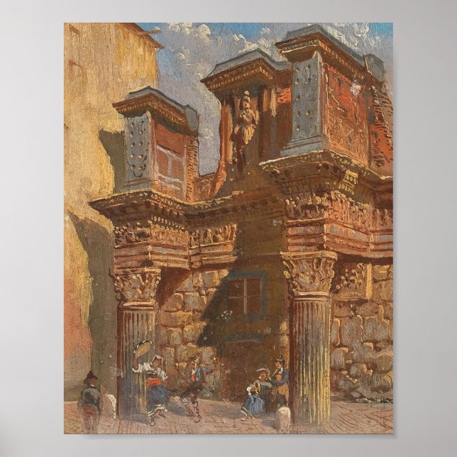 Rome, Columns in the Tower of the Counts (1876) Poster (Front)