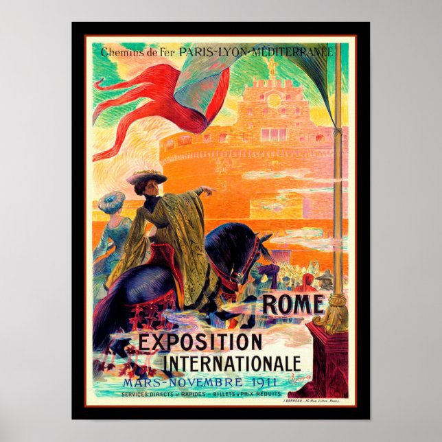 Rome Exhibition 1911 Travel Poster (Front)